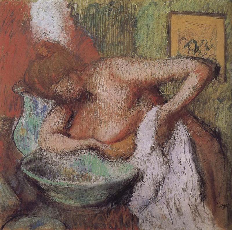 Edgar Degas Lady in the bathroom oil painting image